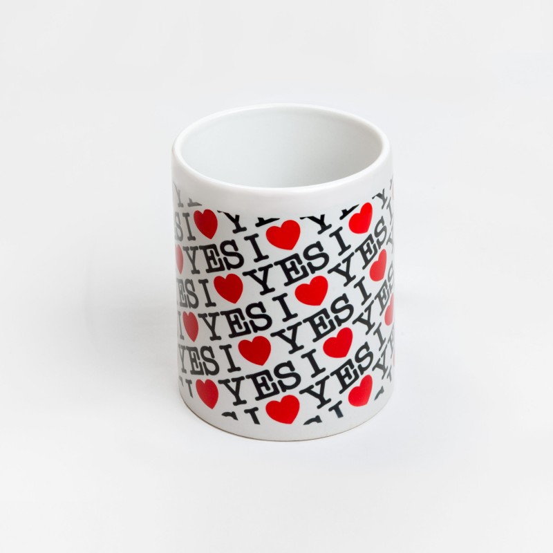 Tazza I Love Yes pattern