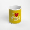 Tazza I Love Yes gialla