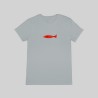 T-shirt icona pesce uomo grigio